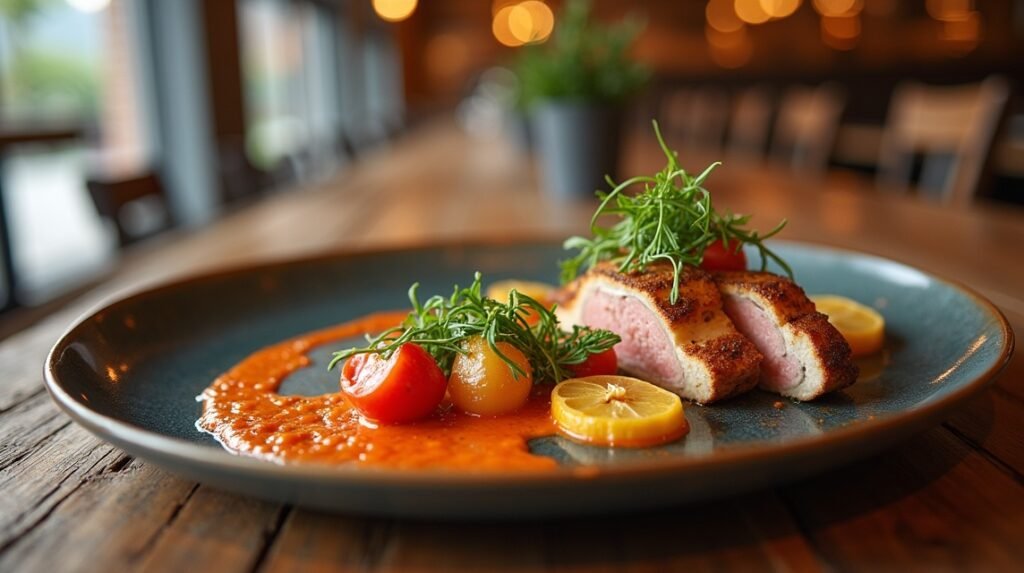 Helyi ízek Trondheimban - finoman tálalt étkezés