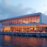 Festiviteten operaház Kristiansundban, lenyűgöző építkezés és tengerre néző kilátás.