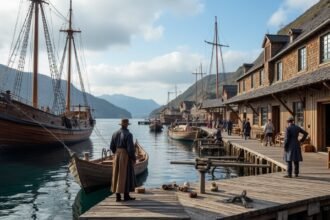 Régi hajógyár és tengerészeti élet Kristiansundban