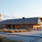 Quale ház Kristiansundban, modern kulturális központ Norvégiában.