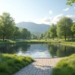 Kristiansund Vanndamman park tóparti séták és zöld kertek