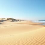 Sola strand dűnéi Stavanger Norvégiában napfényes időben