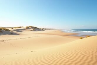 Sola strand dűnéi Stavanger Norvégiában napfényes időben