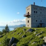 Valbergtårnet őrtorony Stavanger közelében, csodás kilátással a fjordokra.