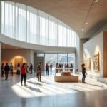 Stavanger Régészeti Múzeum belső tere interaktív kiállításokkal.