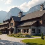 Aass Sörfőzde épülete a gyönyörű norvég tájban.