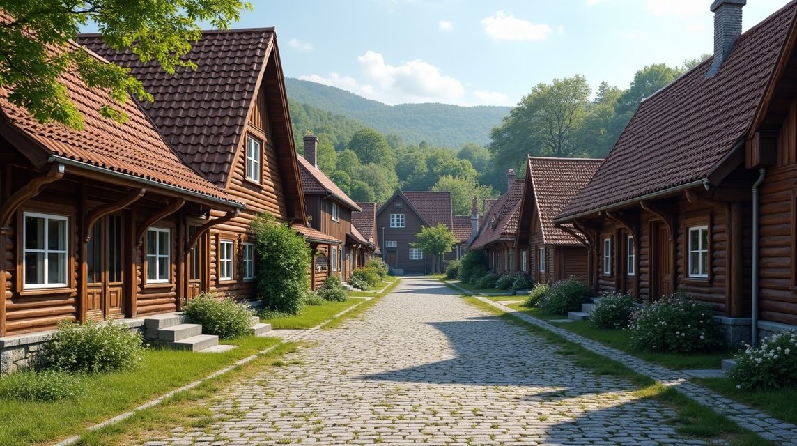 Régi fából készült házak Gamle Bergenben, Norvégiában