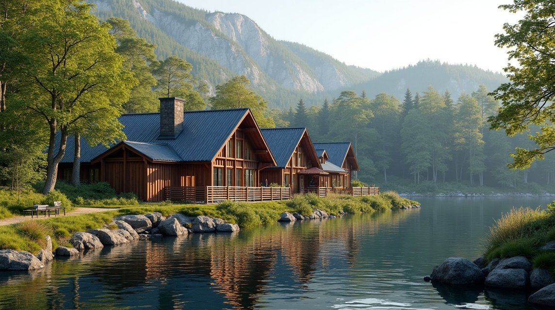 Gjøvik panzió a Mjøsa-tó mellett, festői környezetben