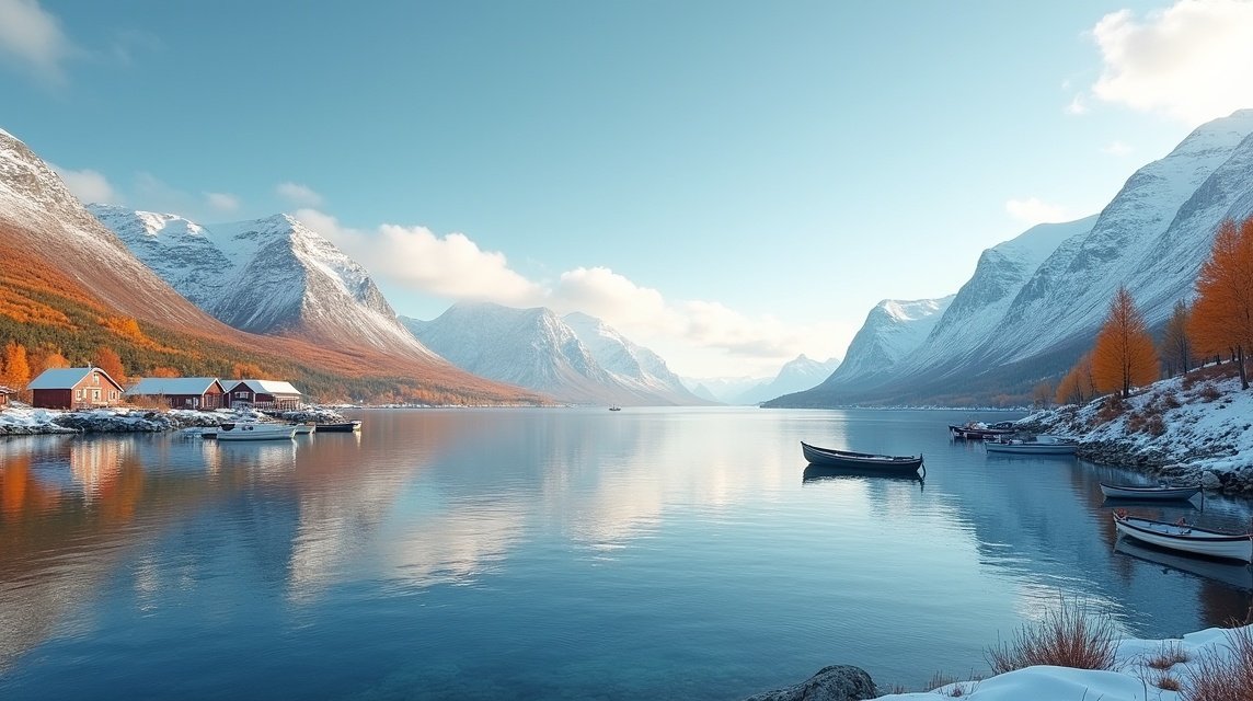 Harstad időjárása – mikor a legjobb utazni? 1 Harstad lenyűgöző tája Norvégiában, hegyek és vízpart