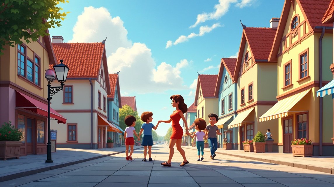 Családok felfedezik Kardamom várost gyönyörű házacskái között