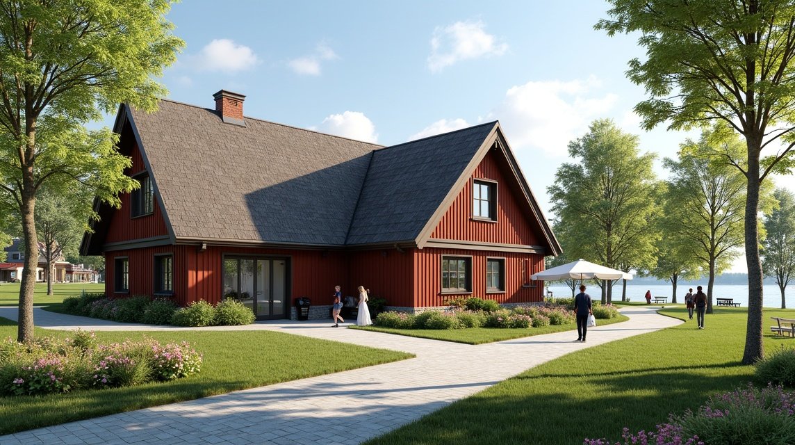 Klöckers Hus múzeum Arendalban, gyönyörű környezettel és látogatókkal.