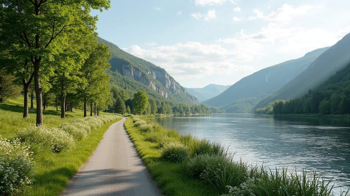 Séta a Numedalslågen partján Kongsberg környékén