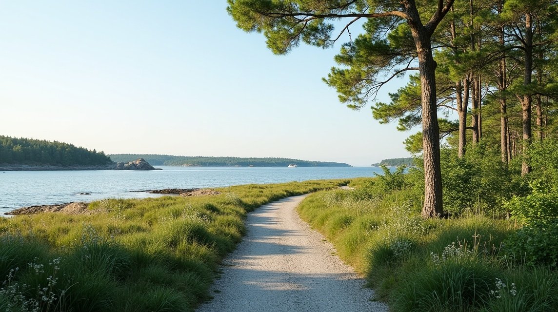Békés séta az Odderøya szigetén Kristiansand környékén