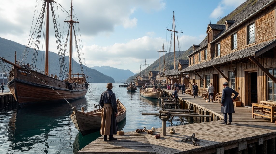 Kristiansund látnivalók - Mellemværftet (Régi hajógyár) 1 Régi hajógyár és tengerészeti élet Kristiansundban
