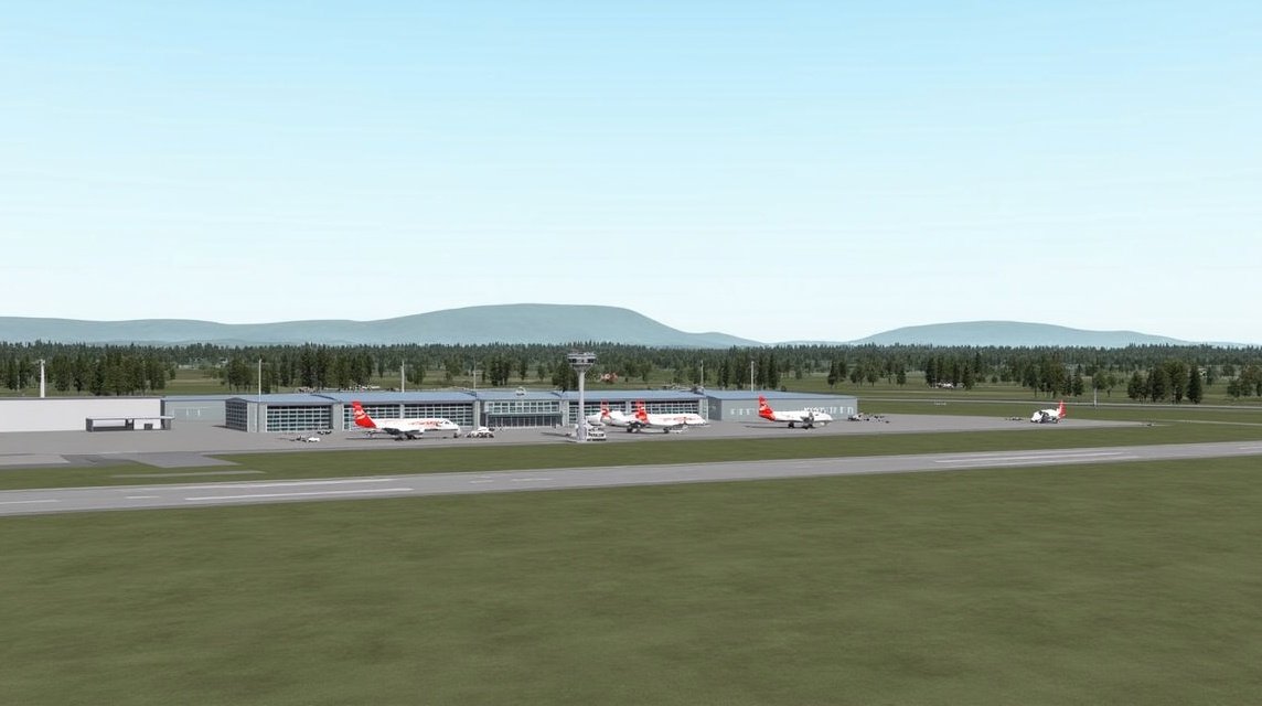 Kristiansund közlekedés - Kvernberget repülőtér 1 Kvernberget repülőtér, Kristiansund, Norvégia