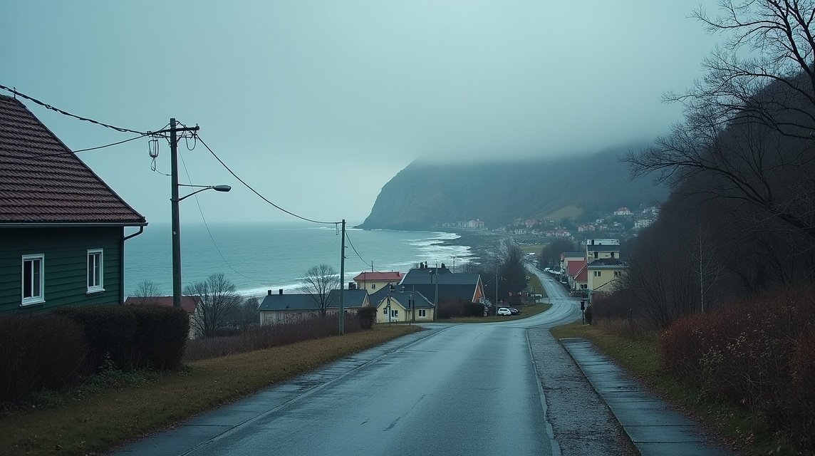 Larvik városának tengerparti látképe, Jørn Lier Horst krimijének helyszíne.