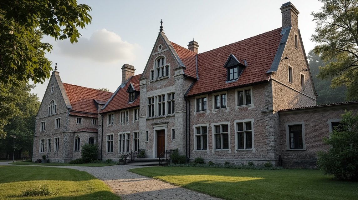 A Szent György Kórház épülete Bergenben, Norvégiában.