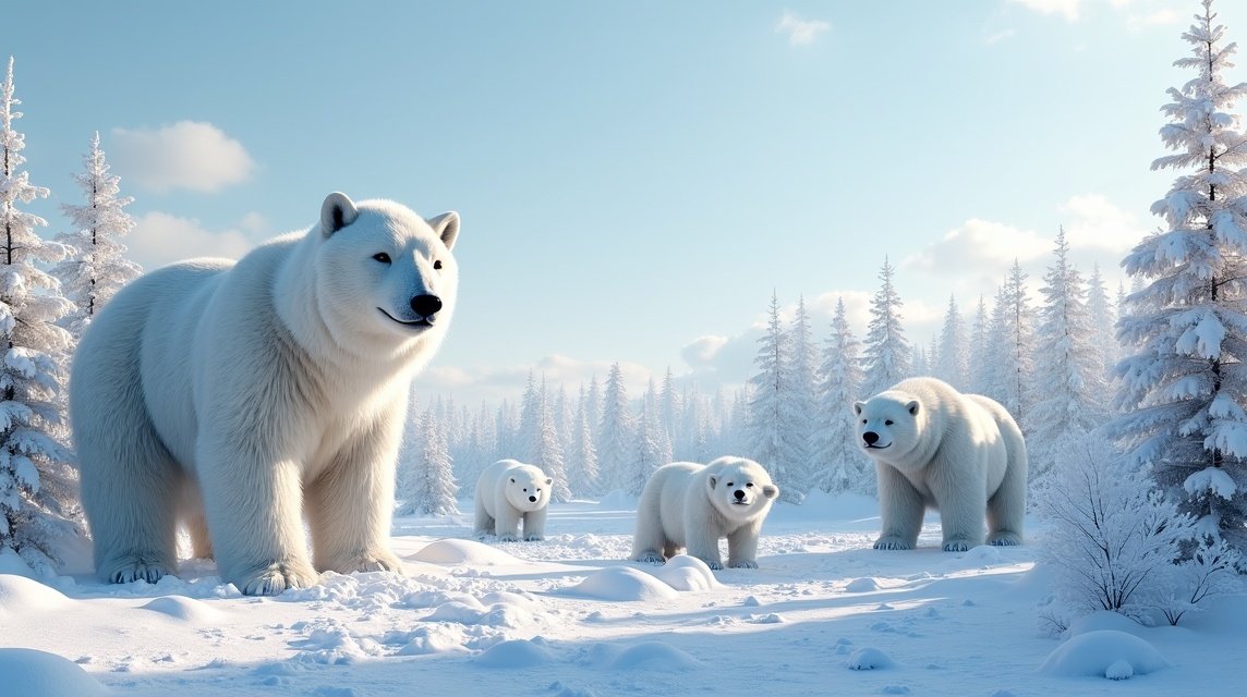 Farkasok és barnamedvék a Polar Parkban Narvik közelében, Norvégiában.