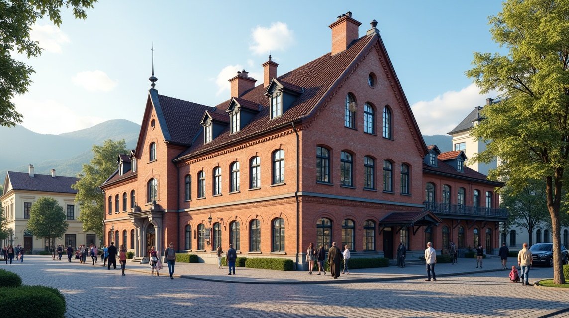 Meierigården épülete Porsgrunn városában, Norvégiában.