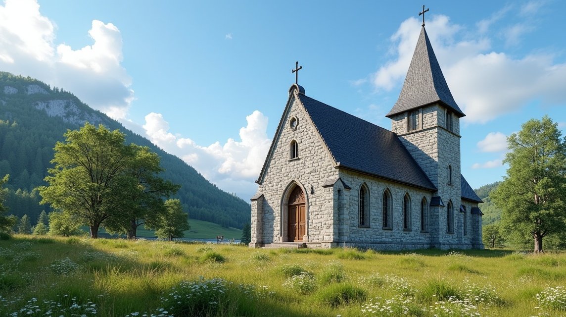 Sem templom romjai Tønsberg közelében, Norvégia.