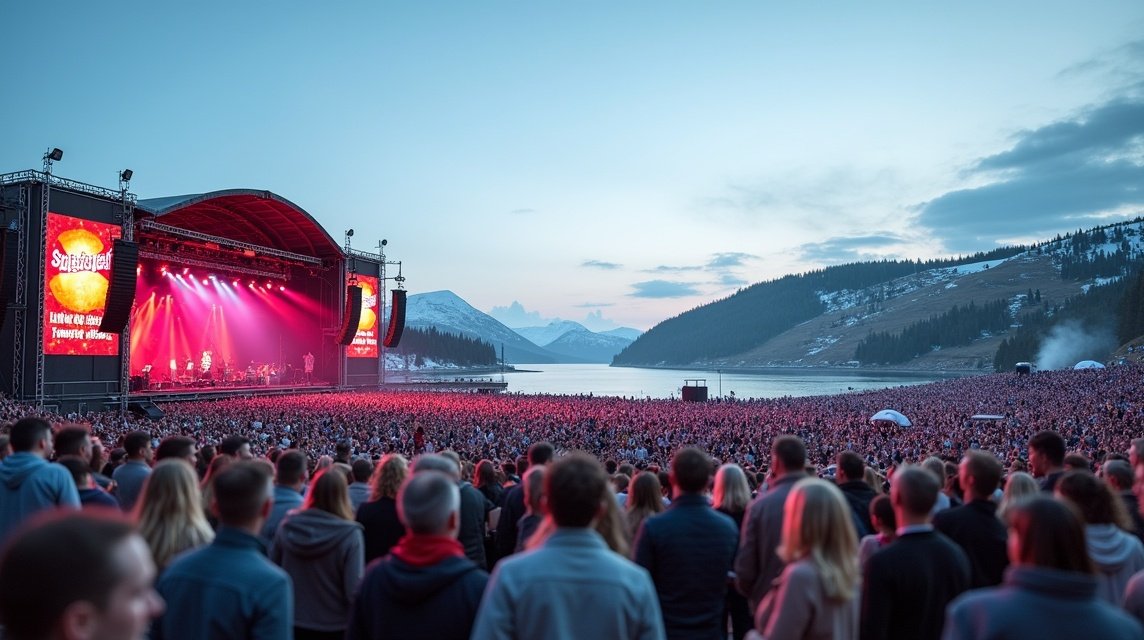 Tønsberg Slottsfjell Zenei Fesztivál élő koncert a természet lágy ölén