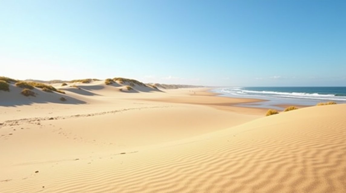 Sola strand dűnéi Stavanger Norvégiában napfényes időben
