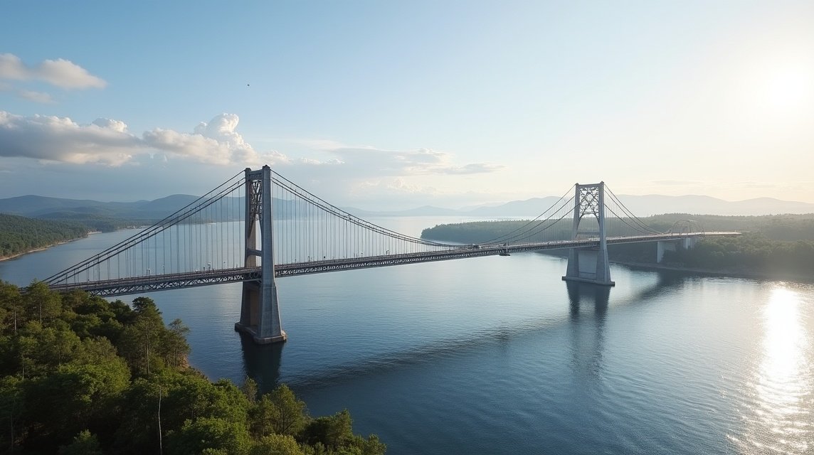 Svinesund híd a svéd–norvég határon, lenyűgöző kilátással