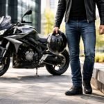 Motoros napi ingázás kényelmes ruházatban és motorral