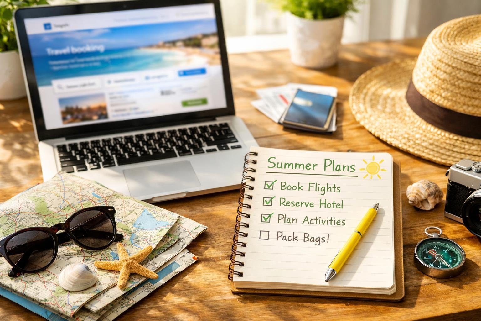 Mire figyelj szállásfoglaláskor a nyári szezonban? 1 Nyári utazási tervek listája, szállásfoglalás és térkép