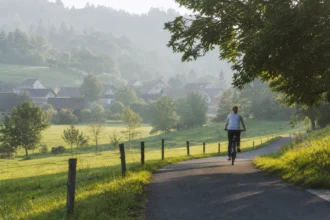 Csendes kerékpározás az Őrségben, bájos táj és erdők között